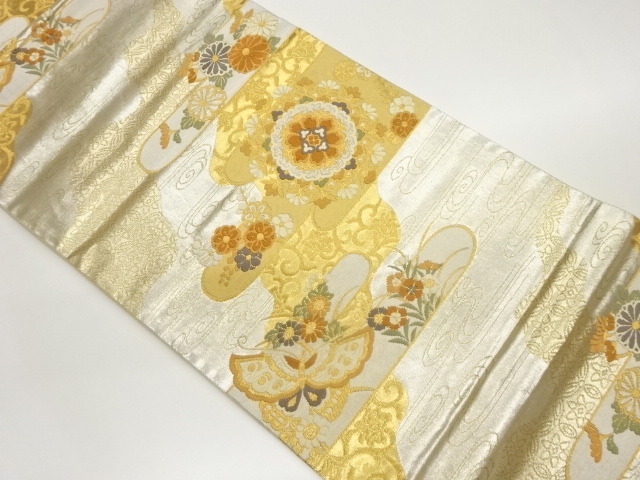 JAPANESE FUKURO OBI / WOVEN EGASUMI PATTERN